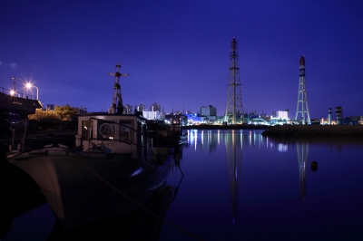 soku_04625.jpg :: 建築 建造物 港湾 夜景 