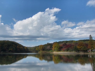 soku_06117.jpg :: PowerShotS95 風景 自然 水分 湖 八丁湖 HDR 