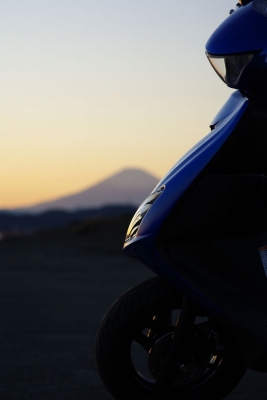 soku_06943.jpg :: 風景 自然 山 富士山 乗り物 交通 自動車 オートバイ バイク 