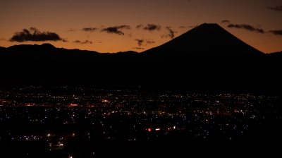 soku_07662.jpg :: 風景 自然 山 富士山 朝焼け 夜景 