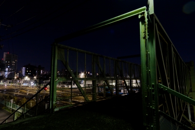 soku_07670.jpg :: 夜景 三鷹跨線橋 建築 建造物 線路 (^_^) 