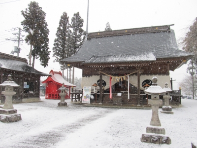 soku_08078.jpg :: 建築 建造物 街並み 神社仏閣 神社 雪景色 