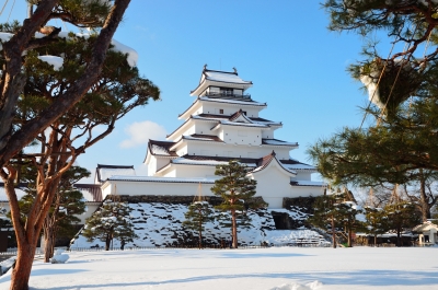 soku_08114.jpg :: 雪 建造物 鶴ヶ城 