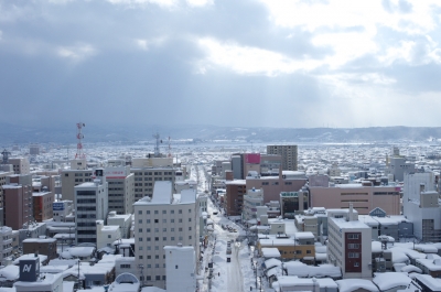soku_08700.jpg :: 建築 建造物 街並み 郊外の風景 雪景色 