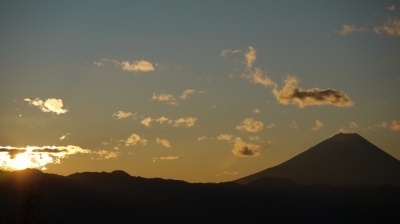 soku_09421.jpg :: 風景 自然 空 朝焼け 山 富士山 