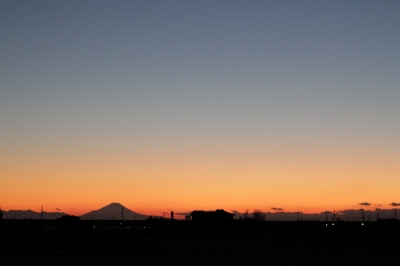 soku_09552.jpg :: 夕焼け 風景 自然 山 富士山 