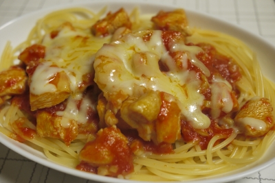 soku_09662.jpg :: 食べ物 麺類 スパゲティ パスタ チキントマト 
