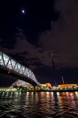 soku_09981.jpg :: 水族館 八景島シーパラダイス 建築 建造物 橋 夜景 