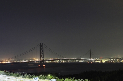 soku_10710.jpg :: 建築 建造物 橋 夜景 明石大橋 