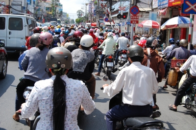 soku_11353.jpg :: 乗り物 交通 自動車 オートバイ バイク ベトナム 交通渋滞 