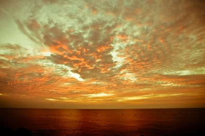 soku_11671.jpg :: 風景 自然 空 夕焼け 海 雲 