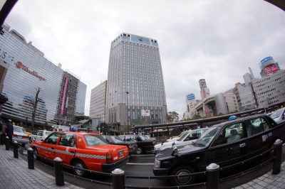 soku_12044.jpg :: 横浜 風景 街並み 都市の風景 魚眼レンズ フィッシュアイ 