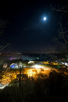 soku_12122.jpg :: 風景 自然 滝 ナイアガラ 夜景 色 光 ライトアップ 