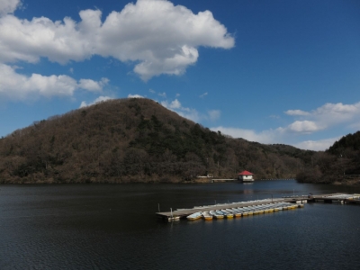 soku_13186.jpg :: PowerShotS95 風景 自然 水分 湖 空 青空 円良田湖 