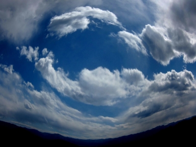 soku_13218.jpg :: PowerShotS95 風景 自然 雲 空 魚眼レンズ フィッシュアイ 