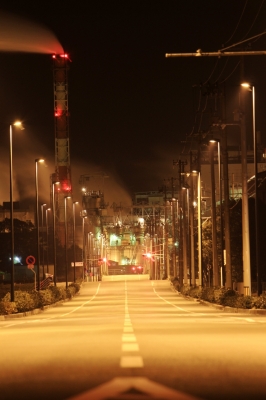 soku_13644.jpg :: 夜景 工場 道路 深夜 