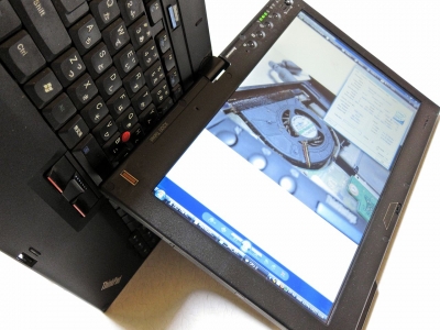 soku_14580.jpg :: PowerShotS95 タブレットPC ThinkPad 汚いファン 汚いキーボード 乳首 