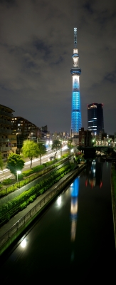 soku_16895.jpg :: 建築 建造物 塔 タワー 東京スカイツリー 下町の風景 夜景 パノラマ 