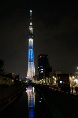 soku_17166.jpg :: 建築 建造物 塔 タワー 東京スカイツリー ライトアップ 夜景 