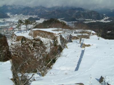 soku_17391.jpg :: 建築 建造物 城 城跡 雪景色 