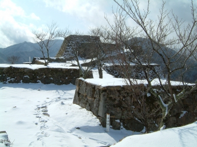 soku_17394.jpg :: 建築 建造物 城 城跡 雪景色 