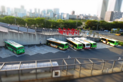 soku_18682.jpg :: 乗り物 交通 自動車 バス ミニチュア風 