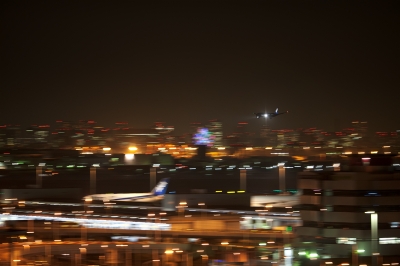 soku_19348.jpg :: 乗り物 交通 航空機 飛行機 旅客機 夜景 