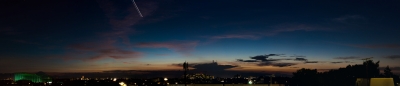 soku_20116.jpg :: 夕暮れ 夜景 飛行機 雲 空 パノラマ (^.^) 