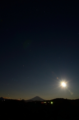 soku_20482.jpg :: 風景 自然 山 富士山 月明かり 