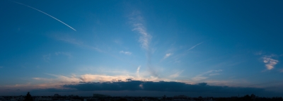 soku_21892.jpg :: 空 雲 夕暮れ 飛行機 風景 パノラマ (^.^) 