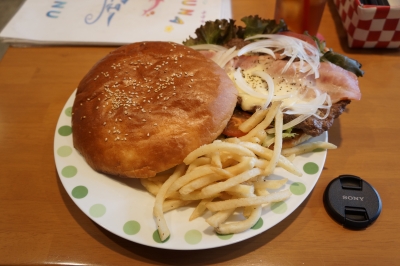 soku_21975.jpg :: 食べ物 ジャンクフード フライドポテト ハンバーガー 