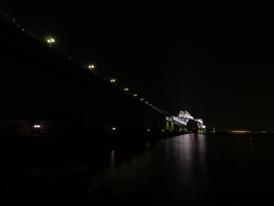 soku_22002.jpg :: 建築 建造物 橋 風景 街並み ランドマーク 東京ゲートブリッジ 夜景 