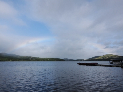 soku_22016.jpg :: PowerShotS95 風景 自然 水分 コンデジ埼玉 lock 湖 山中湖 虹 レインボー Rainbowはやっぱりディオ時代だよなw 