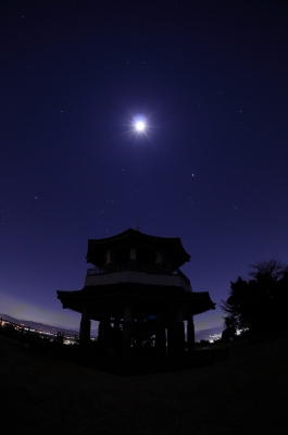 soku_22098.jpg :: 風景 自然 天体 星空 月 魚眼レンズ フィッシュアイ 