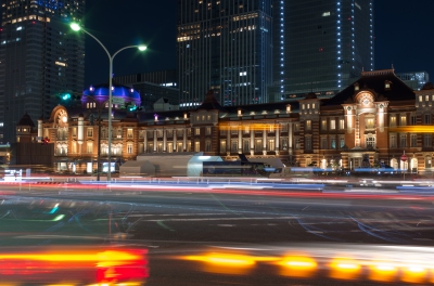 soku_23471.jpg :: 風景 街並み 都市の風景 夜景 東京駅 