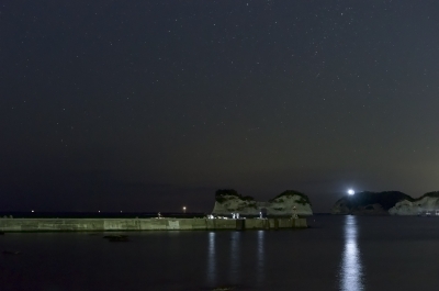 soku_23868.jpg :: 風景 自然 星 海 円月島 夜釣り 