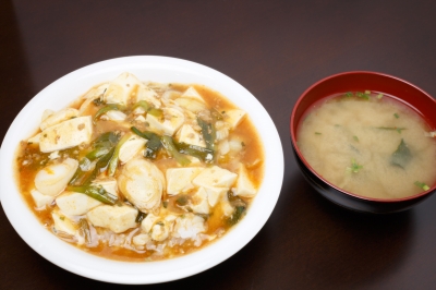 soku_25394.jpg :: 麻婆豆腐 食べ物 和食 丼 麻婆丼 