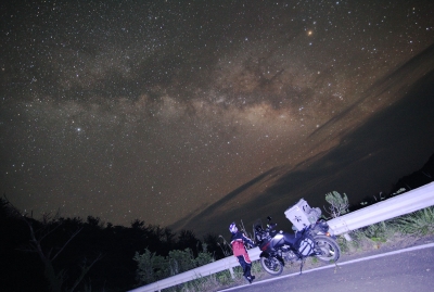 soku_26606.jpg :: 乗り物 交通 自動車 オートバイ バイク ツーリング 風景 自然 天体 星空 