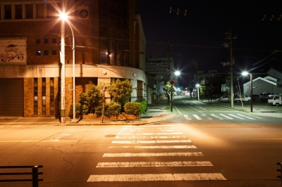 soku_27223.jpg :: 乗り物 交通 道路 交差点 夜景 