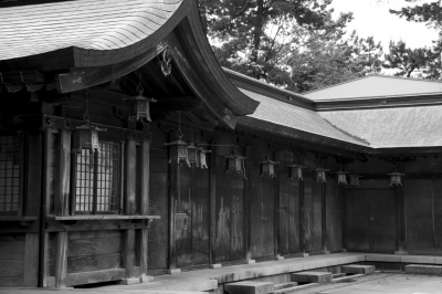 soku_30845.jpg :: 建築 建造物 神社 モノクロ 