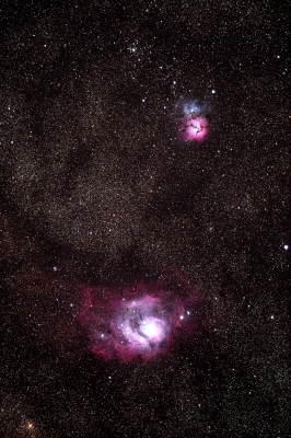 soku_34255.jpg :: 風景 自然 天体 星空 M8 干潟星雲 M20 三裂星雲 
