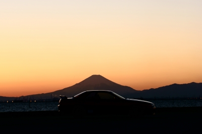 soku_34773.jpg :: 風景 郊外 車 ドライブ 自然 山 富士山 